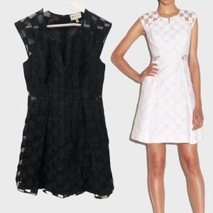 Milly Square Fil Coupe Zip Front Dress